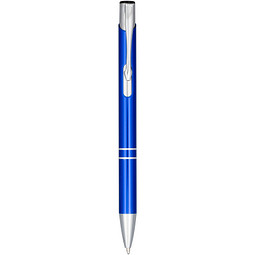 Moneta Druckkugelschreiber aus eloxiertem Aluminium, schwarze Mine, blau