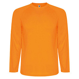 Montecarlo Langarm-Sport-Shirt für Kinder, Fluor Orange, 12