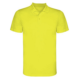 Monzha Sport Poloshirt für Herren, Fluor Yellow, S
