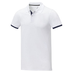 Morgan Polo für Herren, zweifarbig, weiss, 3XL