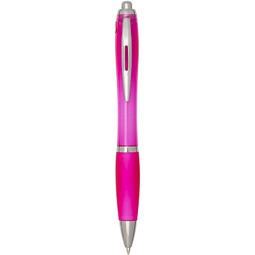 Nash RCS Kugelschreiber aus recyceltem Kunststoff mit farbigem Schaft und Griff (schwarze Tinte), rosa