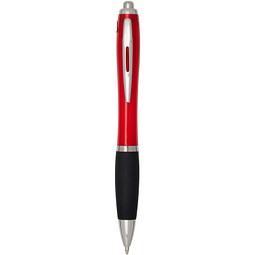 Nash RCS Kugelschreiber aus recyceltem Kunststoff mit farbigem Schaft und schwarzem Griff (schwarze Tinte), rot