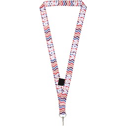 Neve Sublimation Lanyard für mit Loop, schwarz, 25mm