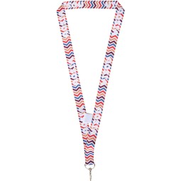 Neve Sublimation Lanyard für mit Loop, weiss, 25mm