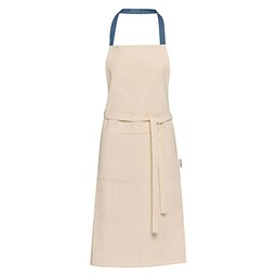 Nia 200 g/m² Schürze aus recycelter Baumwolle, eisblau