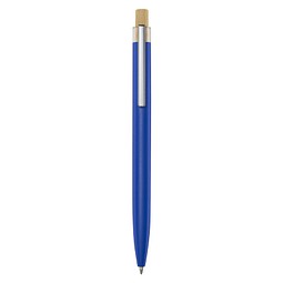 Nooshin Kugelschreiber aus recyceltem Aluminium, schwarze Mine, blau