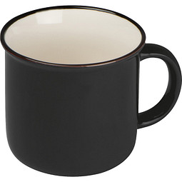 Nostalgietasse aus Keramik, 350ml, schwarz