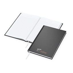 Geiger-Notes Notizbuch Note-Book A5 Bestseller, inkl. Siebdruck, matt-schwarz