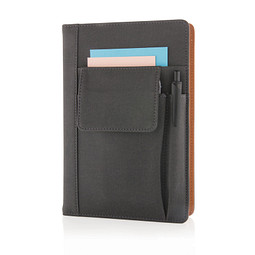 XD COLLECTION Notizbuch mit Telefontasche, schwarz