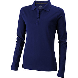 ELEVATE Damen Langarm Poloshirt Oakville, dunkelblau, XXL