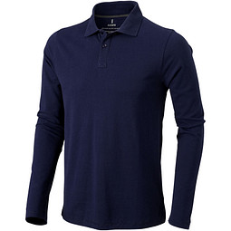 ELEVATE Herren Langarm Poloshirt Oakville, dunkelblau, L