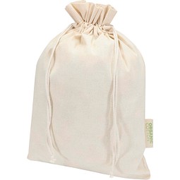 Odisha 140 g/m² OCS Bio Zuziehbeutel – 42 × 30 cm, natur