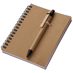 Öko-Schreibblock-Set, DIN A6, liniert, braun
