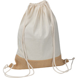 Oeko-Tex® STANDARD 100 zertifizierte Gymbag mit Juteboden, weiß