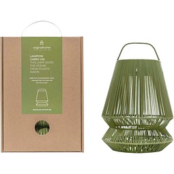 Originalhome Lampion tragbare Laterne aus recyceltem Material, grün