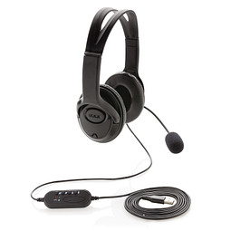 XD COLLECTION Over-Ear Headset mit Kabel, schwarz