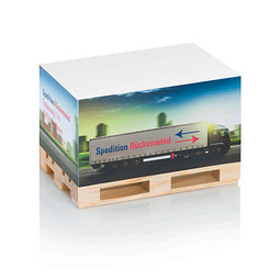 Paletten-Notizquader mit Digitaldruck, Holz