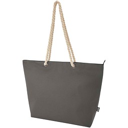Panama Strandkühltasche mit Kordelgriffen aus recyceltem GRS-Material, 23L, grau