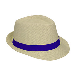 Panamahut Salvador, beige, blaues Hutband