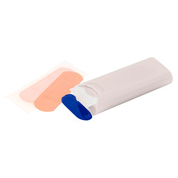 Pflasterbox Care, Weiß/Blau
