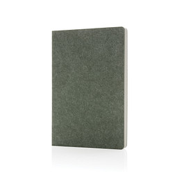 Phrase GRS-zertifiziertes A5-Notizbuch aus recyceltem Filz, grün