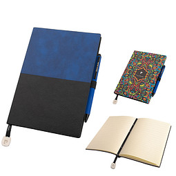 Pierre Cardin® REPORTER Set aus Notizbuch A5 und Kugelschreiber, blau/schwarz