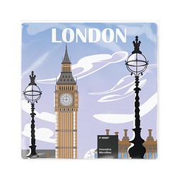 POLYCLEAN Displaytuch 20x20 cm im Polybeutel, weiss / individuell