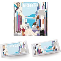 POLYCLEAN Microfaser-Reinigungstuch 18 x 18 cm im Etui, inkl. Druck