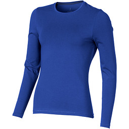 ELEVATE Damen Öko Langarmshirt Ponoka, blau, XS