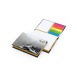 Geiger-Notes Haftnotizen Prag White Bestseller gloss, inkl. Druck auf Umschlag, Farbschnitt gelb