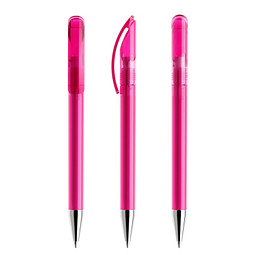 prodir® Drehkugelschreiber DS3 TTC Twist, blaue Mine, pink
