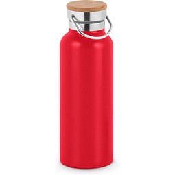 RAGNAR. Trinkflasche aus Edelstahl (36% recycelt) (570 mL), doppelwandig und vakuumisoliert, Rot