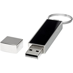 Rechteckiger Light Up USB Stick, schwarz, 4GB