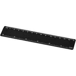 Refari 15 cm Lineal aus recyceltem Kunststoff, schwarz