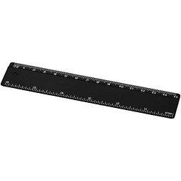 Renzo 15 cm Kunststofflineal, schwarz