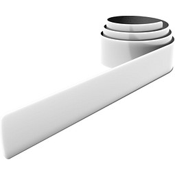 RFX™ 44 cm reflektierendes Sicherheits-Schnapparmband aus PVC, weiss