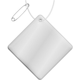 RFX™ H-09 Reflektierender TPU-Anhänger Diamant, klein, weiss