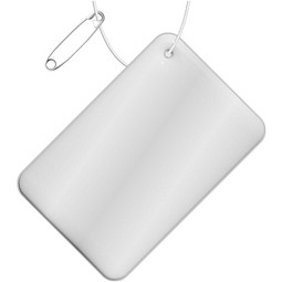 RFX™ H-10 Rechteckiger, reflektierender TPU-Anhänger, klein, weiss