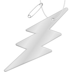 RFX™ H-10 Reflektierender PVC-Anhänger Blitz, weiss