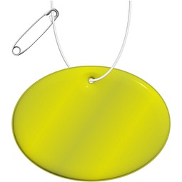 RFX™ H-12 Reflektierender, großer, runder Anhänger, neongelb