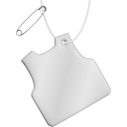 RFX™ H-16 Reflektierender Anhänger in Form einer Weste, weiss