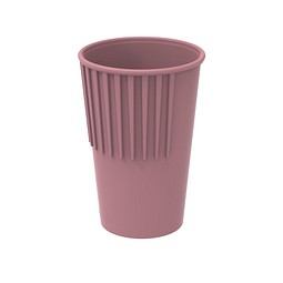 Riffel-Becher ToGo, 300 ml, raffiniertes rot