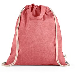 RISSANI. Tragetasche/Turnbeutel (2in1) aus recycelter Baumwolle (70%) und polyester (30% rPET) (140 g/m²), Rot