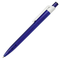 RITTER PEN Druckkugelschreiber Insider, blaue Mine, transparent, blau/weiß
