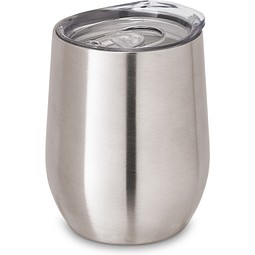 RONDE. Reisebecher aus Edelstahl 400 ml, Satinsilber