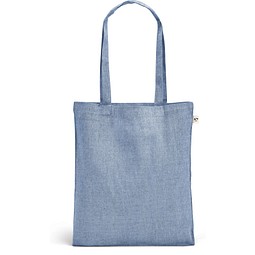 RYNEK. Tragetasche aus recycelter Baumwolle (70%), polyester (30% rPET) (140 g/m²), Blau
