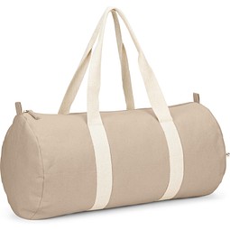 SAINT SPORT. Sporttasche aus recyceltem Baumwolle und recyceltem Polyester (380 g/m²), Natur