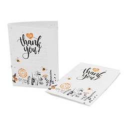 Samenpapier DIN A6, Klappkarte, Mohnblume, 2-seit. Druck