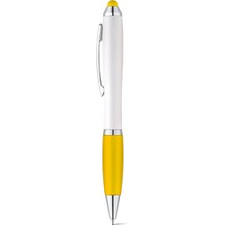 SANS. Kugelschreiber mit Drehmechanik und Metallclip, Gelb