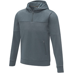 Sayan Kapuzenpullover mit halbem Reißverschluss für Herren, stahlgrau,  XL